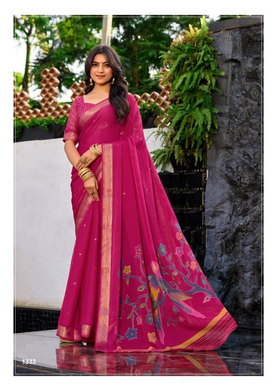 Sr senara parrot foil set saree wholesale